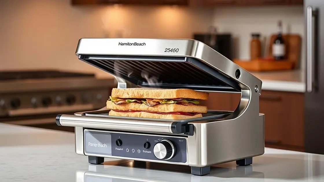 Hamilton Beach 25460 Panini Press Gourmet Sandwich Maker é boa?
